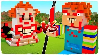 IT (PENNYWISE) house vs CHUCKY house - MINECRAFT