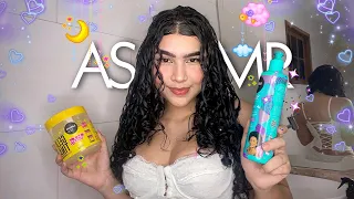 ASMR: FINALIZANDO MEU CABELO CACHEADO  🌸