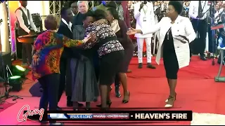 First Lady Rachel Ruto falls under the anointing after a Prophetic Message from Prophetess Cindy