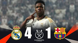 Real Madrid 4 vs 1 Barcelona / Spanish Super Cup / Final / All Goals & Highlights