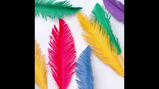 How To make paper feathers | #Shorts | @CraftsByAnu