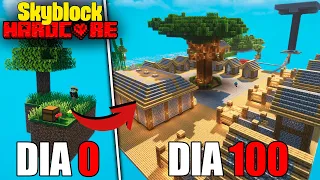 Sobreviví 100 días en Un Skyblock Hardcore en Minecraft... Esto fue lo que sucedió