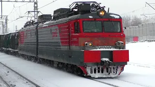 "Ярославский гость!" Электровоз ВЛ11М-293 с грузовым поездом