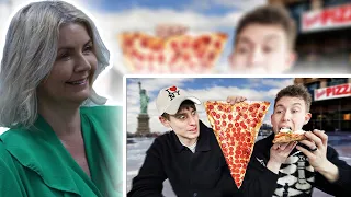 BRITS React to Brits try the Best Pizzas in New York!