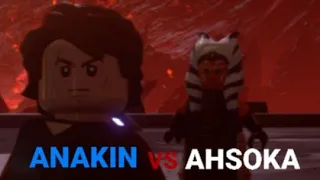 Ahsoka fights Anakin on Mustafar | Lego Star Wars: The Skywalker Saga