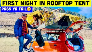 Vlog 246 | FIRST NIGHT EXPERIENCE IN ROOFTOP TENT🤗 New roadtrip start to Winter Spiti ❄️