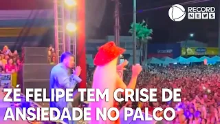 Cantor Zé Felipe tem crise de ansiedade no palco