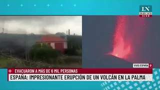 España: impresionante erupción de un volcán en La Palma.
