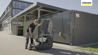 How to use the Karcher KM 75/40 W Bp walk-behind sweeper