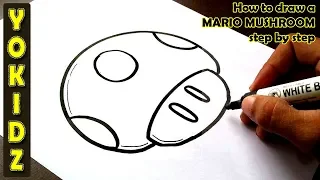 How to draw a MARIO MUSHROOM step by step