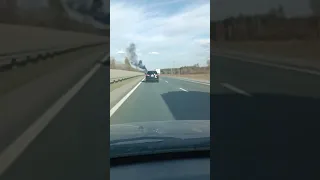 ЧП на М5. Успел прицеп отцепить... #дальнобой #самара #тольятти