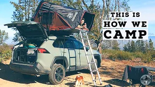 Camping with our lifted RAV4 Overland build + DELICIOUS Camp Food