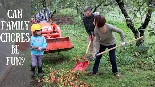 7 Bucket Loads of Apples for the Pigs~ Making a tedious job fun!