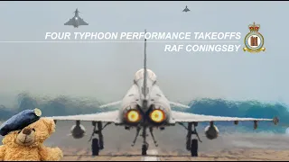 INCREDIBLE: 4 TYPHOON Performance Takeoffs inc Info | WATCH TO THE END for DAKOTA | RAF Coningsby
