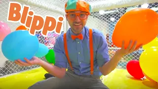 Blippi Learns Rainbow Colors With Balloons | Educational Videos For Kids