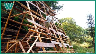 Build a wooden house, make use of wood chips to create a unique house | Workers HD
