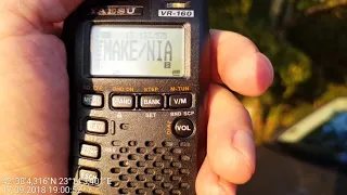 Yaesu VR-160 pocket scanner on Airband