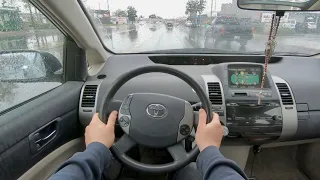 2009 Toyota Prius Hybrid POV ASMR Test Drive In The Rain