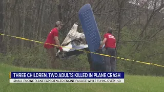 3 children, 2 adults killed in plane crash