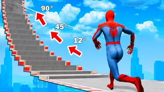 SPIDERMAN schafft die 90° TREPPE in GTA 5! (Experiment)