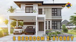 5 Bedroom 2 Storey HOUSE DESIGN | 269 sqm. | Exterior & Interior Animation