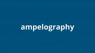 what is the meaning of ampelography