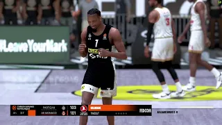 NAJBITNIJA TRECA! - PARTIZAN MOZZARTBET VS MOANCO - MATCH 3- NBA 2K23 - EUROLEAGUE 2022/2023