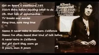 Albert Hammond - It Never Rains In Southern California ( + lyrics 1972)