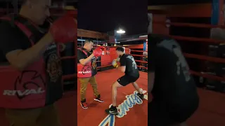 DAVID BENAVIDEZ IN BEAST MODE TRAINING FOR CALEB PLANT