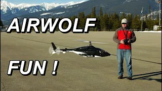 Airwolf Scale RC Helicopter Flight With Light Aerobatics - No Music!