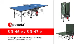 Sponeta S 3-46 e / S 3-47 e - Montageanleitung Tischtennistisch / Instructions for assembly and use