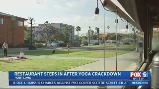 Restaurant steps in after yoga crackdown
