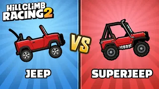 WHICH IS BETTER? JEEP VS. SUPER JEEP BATTLE - Hill Climb Racing 2