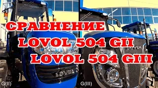 Сравнение Тракторов Lovol 504 II и III Generation