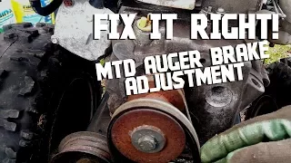 Snowblower Repair! MTD Snowblower Belt Cover and Auger Brake Fix