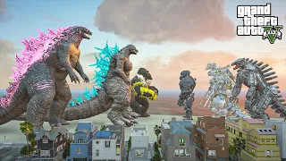 Godzilla x Kong 2024 and Godzilla Minus One vs Mechagodzilla - GTA 5 Mods