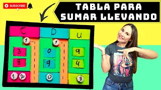 SUMAR LLEVANDO/TABLA PARA SUMAR LLEVANDO/FÁCIL DE HACER/ MATEMÁTICA DIVERTIDA