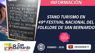 Stand de turismo en 49º festival nacional del folklore de San Bernardo