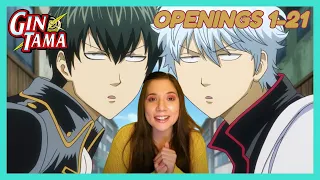 THIS SERIES IS A MUST WATCH! GINTAMA OPENING 1-21 REACTION | Blind Anime OP Reaction