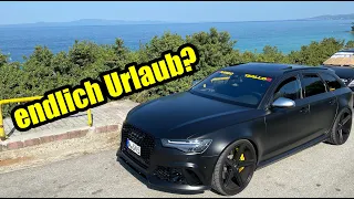 mit dem Audi RS6 am Griechischen Meer