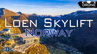 Loen SkyLift, Jumping Launch Site - Drone Video, 4k