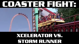 Xcelerator vs. Storm Runner - COASTER FIGHTS!