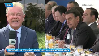 Presidente Jair Bolsonaro recebe imprensa catarinense em Brasília