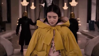 Lily Collins flower dress and cape - Mirror, Mirror (2012)