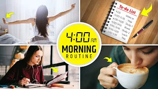 4:00 AM MORNING ROUTINE: Productive Morning Habits of Successful Students | Study Motivational Video