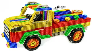 DIY - How to Make a Ford Ranger Pickup Truck with Magnetic Balls - Magnet Challenge