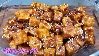 HONEY GARLIC TOFU RECIPE /CRISPY HONEY GARLIC TOFU/ SIMPLE TOFU RECIPE | Kitch-Jen Ph