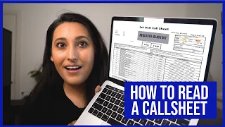 How to Read a Call Sheet