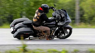 Harley fast cornering 100+MPH