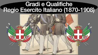 Gradi e Qualifiche Regio Esercito Italiano (1870-1908)